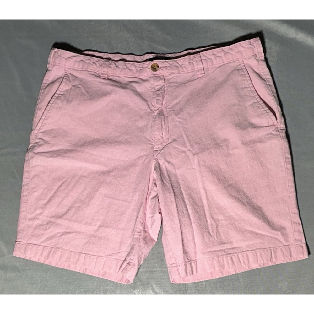 Club Room Chino Shorts Mens Size 36W Pink Flat Front Stretch Casual Cotton